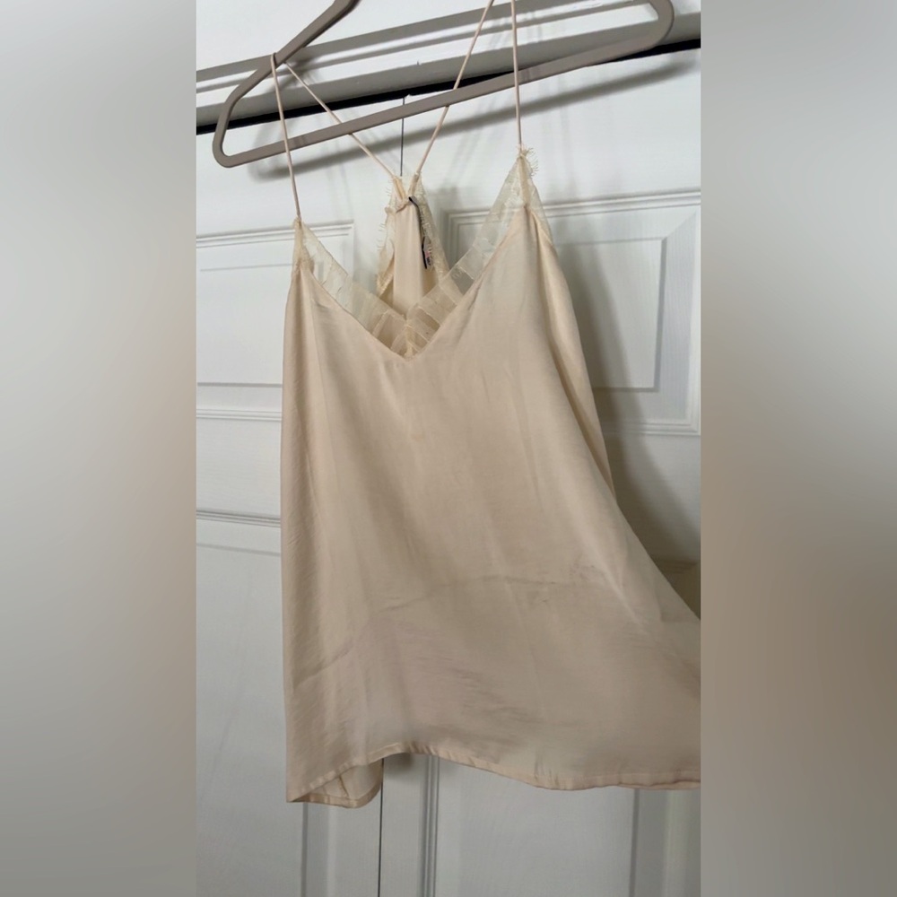 Satin Lace-Trim Cami by Lush